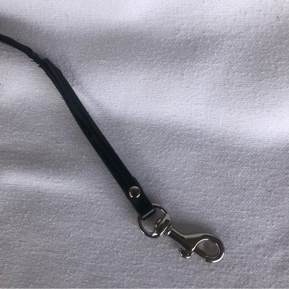 Coach Black Wristlet with sliver heart - Picture 7 of 7